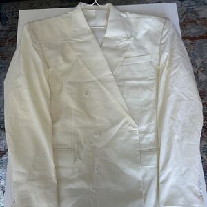 Light Cream Double Breasted Suit